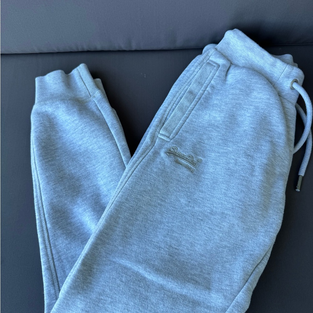 NWOT Superdry White and Black Label Sweatpants - Picture 5 of 8